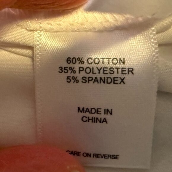 New York & Company Stretch White Wrap Top - Tie Waist - Medium - Picture 5 of 5